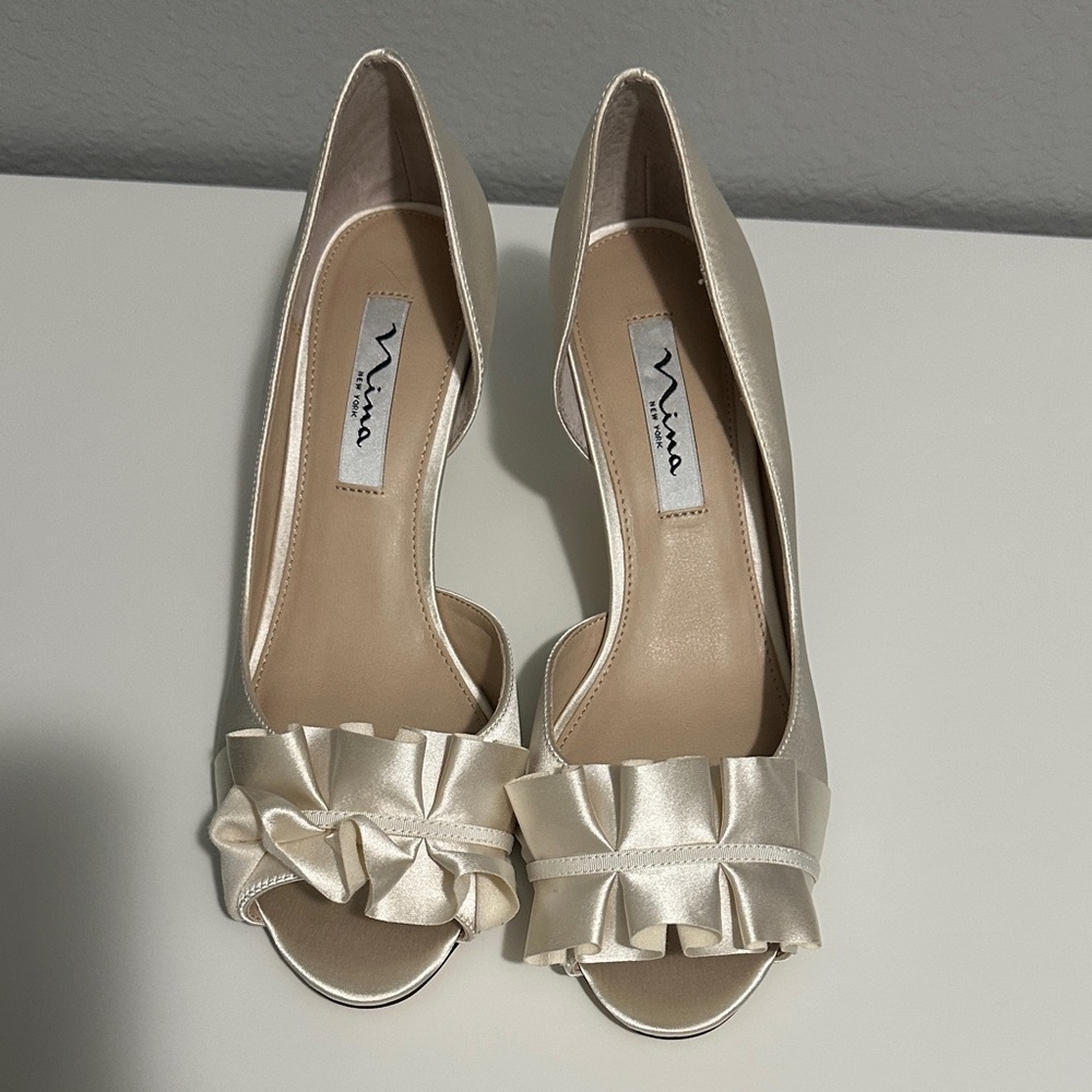 Nina Ivory Crystal Capulet Shoes